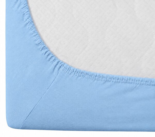 Jersey plahta EXCLUSIVE ledeno plava 90 x 200 cm