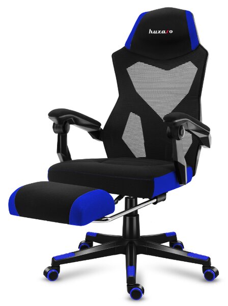 Ergonomska gaming plava stolica s osloncem za noge COMBAT 3.0