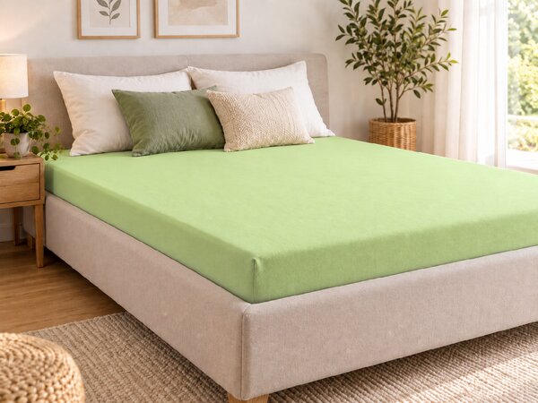 Jersey plahta EXCLUSIVE svijetlo zelena 90 x 200 cm