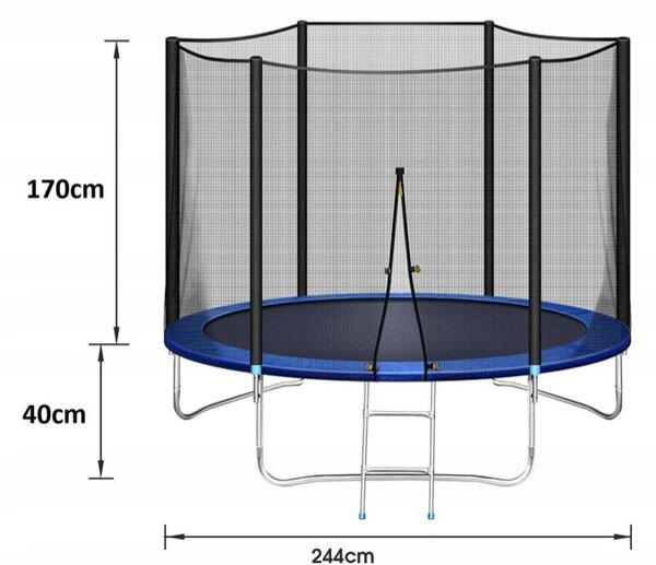 Kvalitetan vrtni trampolin 244 cm