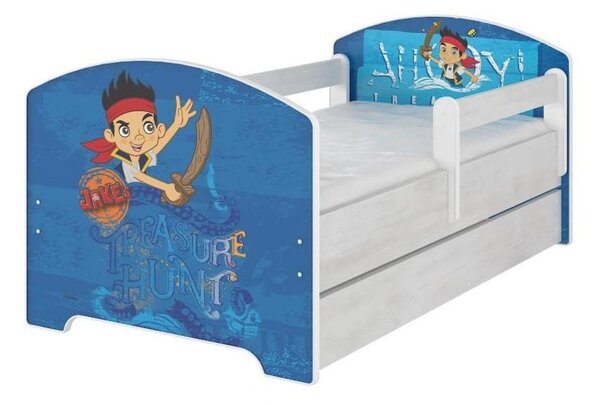 Ourbaby Oskar bed Jake and the Never pirates plava 180x80 cm