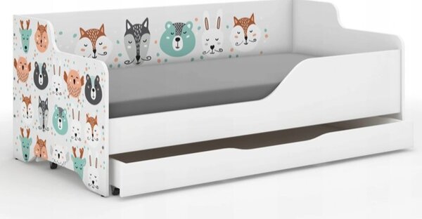 Dječji krevetić sa šumskim životinjama 160x80 cm