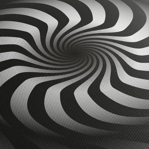 Apstraktna slika crno-bijele spirale (90x60 cm)