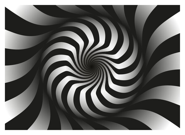 Apstraktna slika crno-bijele spirale (70x50 cm)