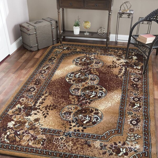 Smeđi vintage tepih za dnevni boravak Širina: 150 cm | Duljina: 210 cm