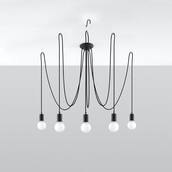 Luster EDISON 5 crna