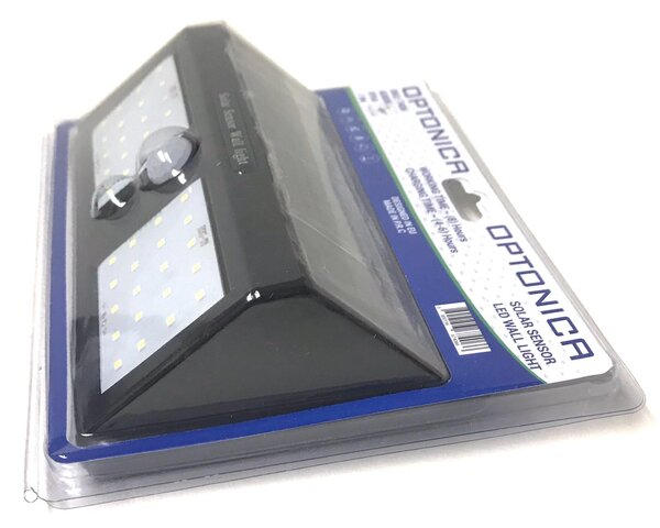 ZIDNA svjetiljka CRNA 1.5W solarna IP54 sa senzorom