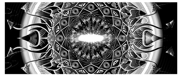 Slika crno-bijelih ornamenata (120x50 cm)