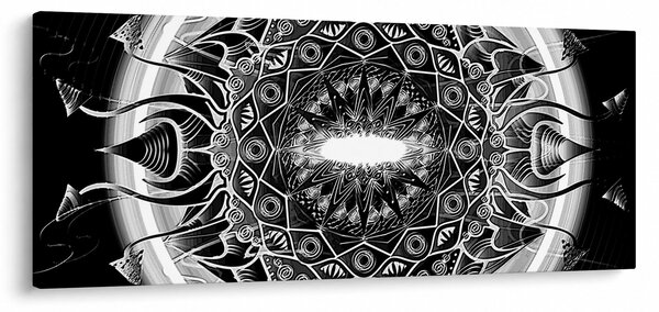 Slika crno-bijelih ornamenata (120x50 cm)