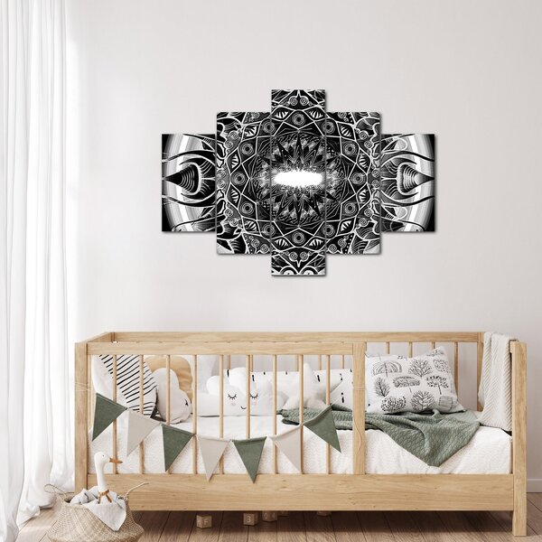 Slika crno-bijelih ornamenata (150x105 cm)