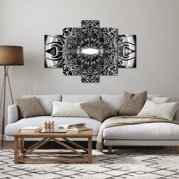 Slika crno-bijelih ornamenata (150x105 cm)