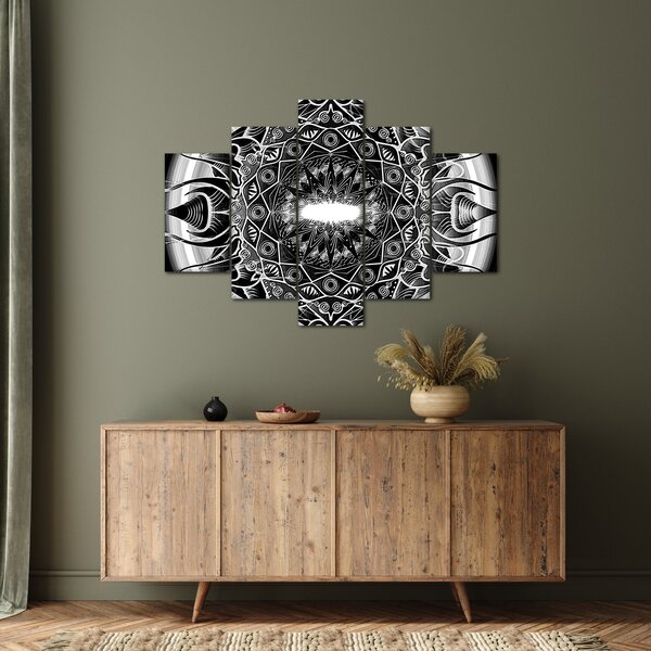 Slika crno-bijelih ornamenata (150x105 cm)