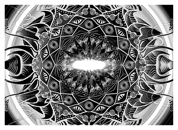 Slika crno-bijelih ornamenata (70x50 cm)