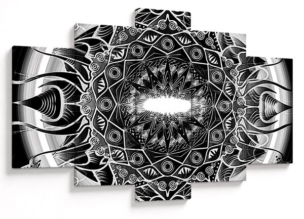 Slika crno-bijelih ornamenata (150x105 cm)