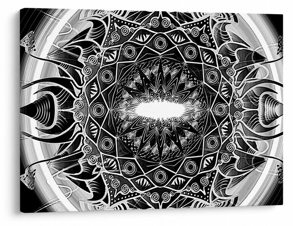 Slika crno-bijelih ornamenata (70x50 cm)