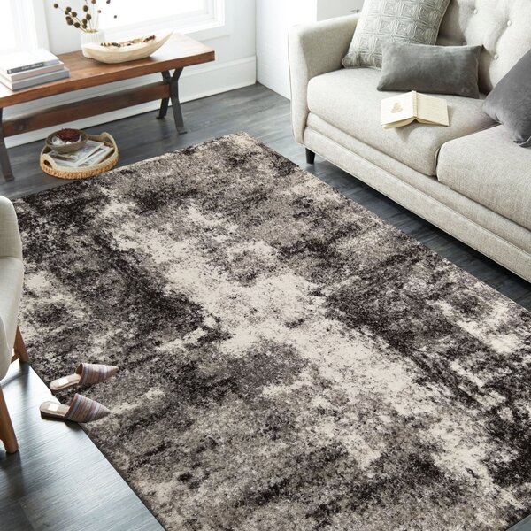 Moderni bež-smeđi tepih s uzorkom za dnevni boravak Širina: 200 cm | Duljina: 290 cm