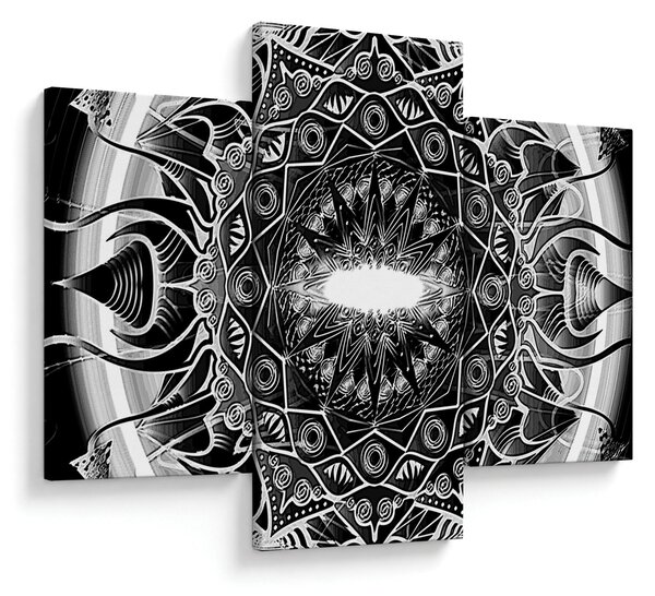 Slika crno-bijelih ornamenata (90x60 cm)
