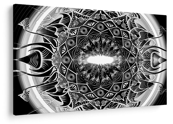 Slika crno-bijelih ornamenata (90x60 cm)