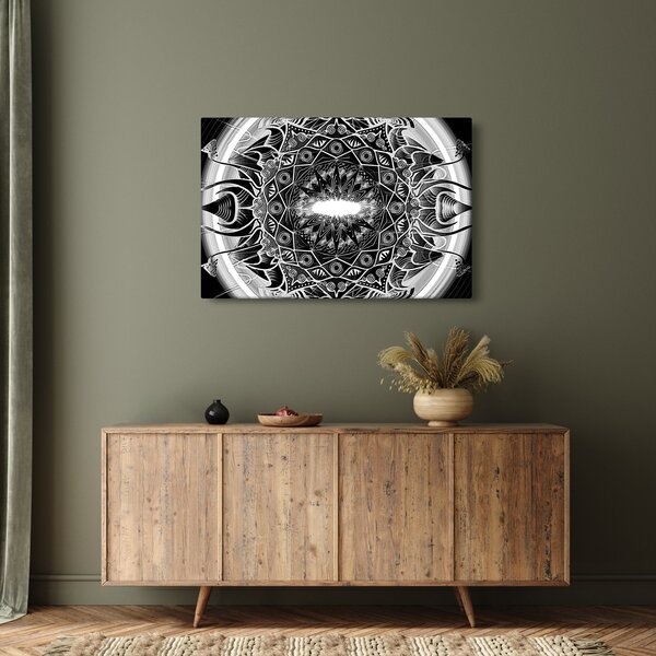 Slika crno-bijelih ornamenata (90x60 cm)