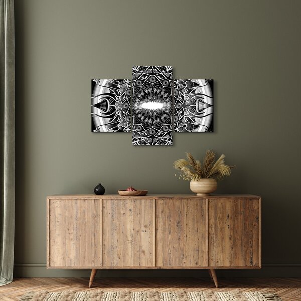 Slika crno-bijelih ornamenata (90x60 cm)