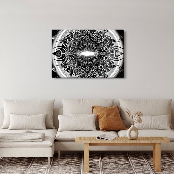 Slika crno-bijelih ornamenata (90x60 cm)