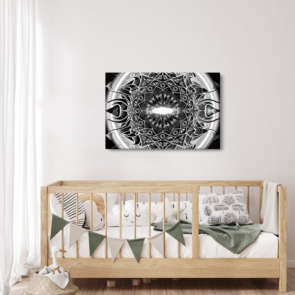 Slika crno-bijelih ornamenata (90x60 cm)
