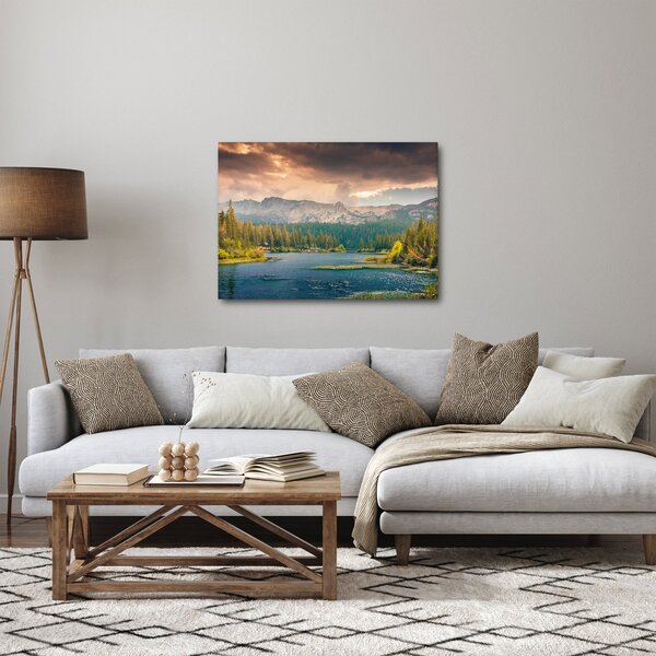 Slika planinske rijeke i planina (70x50 cm)
