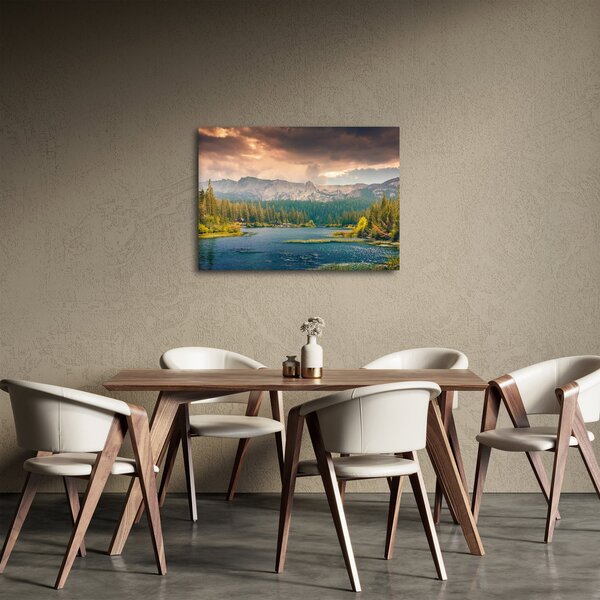 Slika planinske rijeke i planina (70x50 cm)