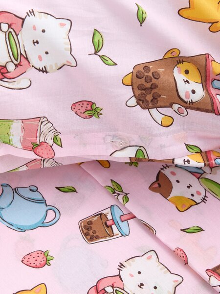 Sinsay - Pamučni set posteljine s motivom Matcha i Bubble tea
