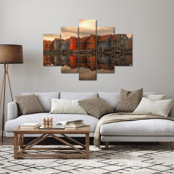 Slika živopisnih kuća (150x105 cm)