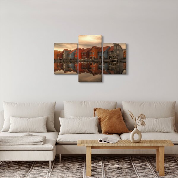 Slika živopisnih kuća (90x60 cm)