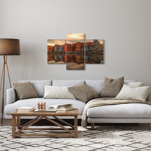 Slika živopisnih kuća (90x60 cm)