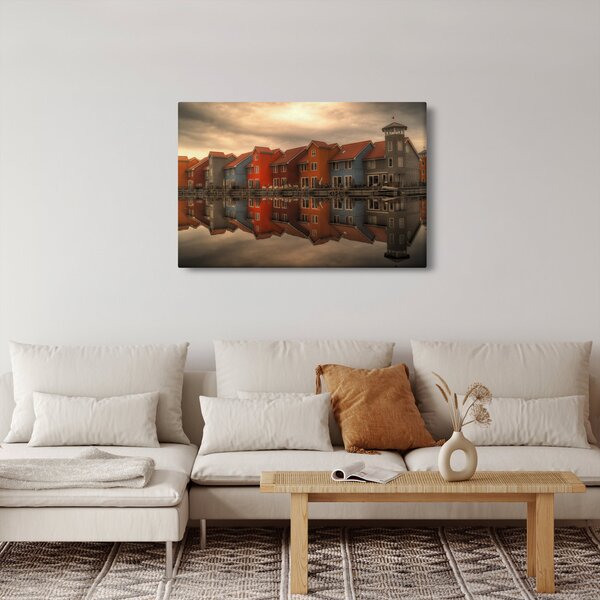 Slika živopisnih kuća (90x60 cm)