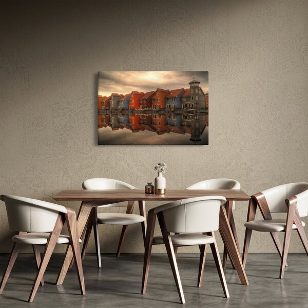 Slika živopisnih kuća (90x60 cm)