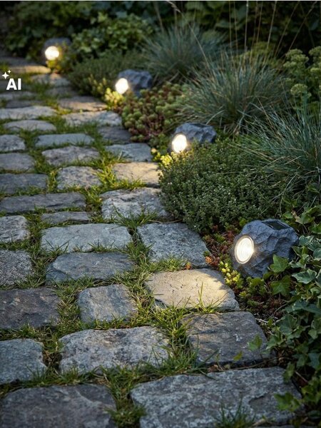 Sinsay - Vrtna solarna LED lampa u obliku kamena