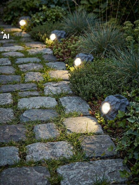 Sinsay - Vrtna solarna LED lampa u obliku kamena