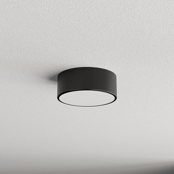 TEMAR LIGHTING Cleo stropna svjetiljka, Ø 20 cm, IP20, crna, metalna, E27, prigušiva, Crno, Dnevni boravak/blagovaonica, Metal