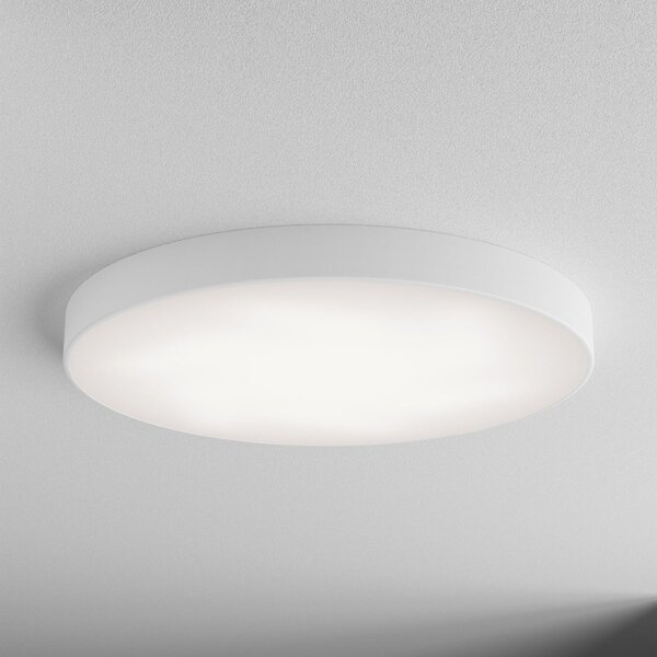 TEMAR LIGHTING Plafonjera Cleo, Ø 78 cm, IP20, bijela, metal, E27, prigušiva, Bijela, Dnevni boravak/blagovaonica, Metal