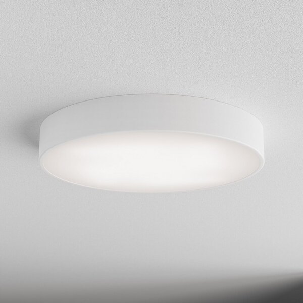 TEMAR LIGHTING Stropna svjetiljka Cleo 500, bijela, senzor, IP54, Ø 50 cm, metalna, Bijela, Područje hodnika, Metal
