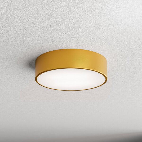 TEMAR LIGHTING Stropna svjetiljka Cleo 300, IP54, Ø 30 cm zlatna, prigušiva, Zlato / mjed, Dnevni boravak/blagovaonica, Metal