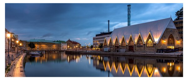 Slika vodenog kanala - Göteborg (120x50 cm)