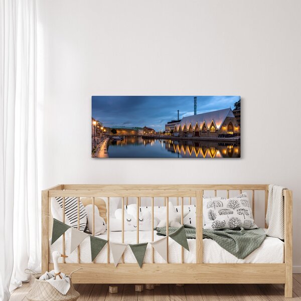 Slika vodenog kanala - Göteborg (120x50 cm)