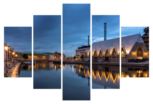 Slika vodenog kanala - Göteborg (150x105 cm)