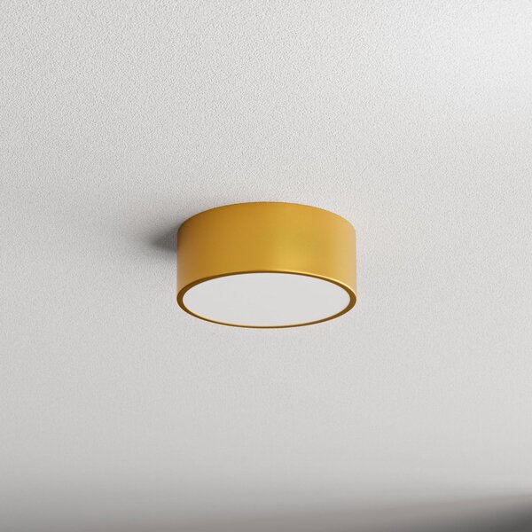 TEMAR LIGHTING Stropna svjetiljka Cleo 200, zlatna, senzor, IP20, Ø 20 cm, E27, prigušiva, Zlato / mjed, Dnevni boravak/blagovaonica, Metal