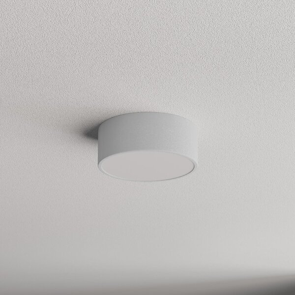 TEMAR LIGHTING Stropna svjetiljka Cleo 200, siva, senzor, IP20, Ø 20 cm, E27, prigušiva, Sivo, Dnevni boravak/blagovaonica, Metal