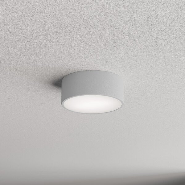 TEMAR LIGHTING Stropna svjetiljka Cleo 200, siva, senzor, IP20, Ø 20 cm, E27, prigušiva, Sivo, Dnevni boravak/blagovaonica, Metal