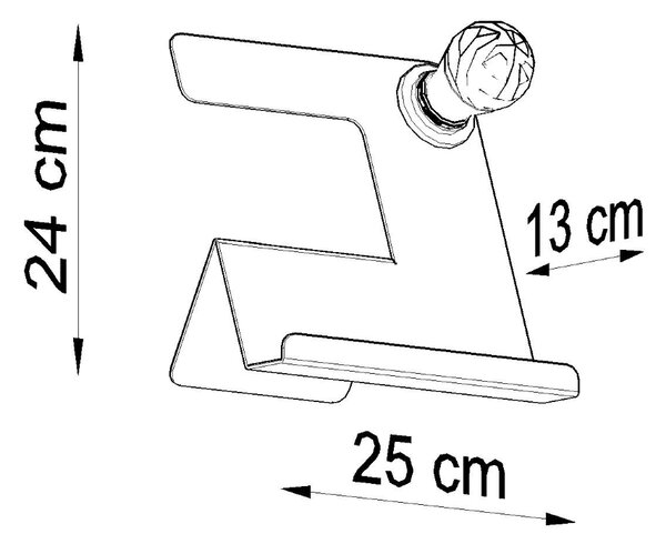 Stolna lampa INCLINE bijela