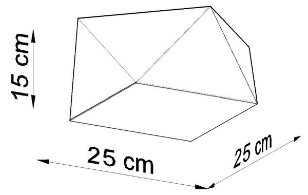 Stropna svjetiljka HEXA 25 bijela