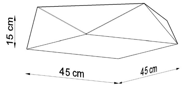 Stropna svjetiljka HEXA 45 srebrna