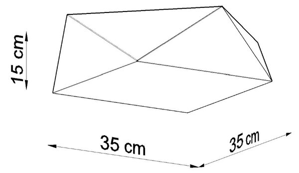 Stropna svjetiljka HEXA 35 srebrna